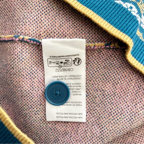 Maeve Square Neck Knit Crop Top Button Front Stretch Pullover Tank Size XXS - Picture 4 of 7